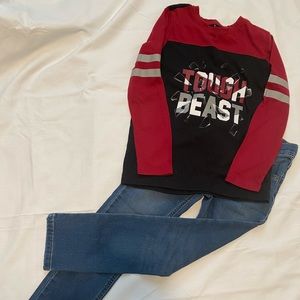 Boys size 7 shirt and jeans great condition